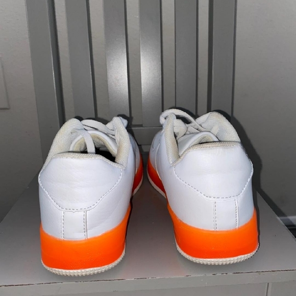 White and neon orange sneakers - Picture 3 of 3